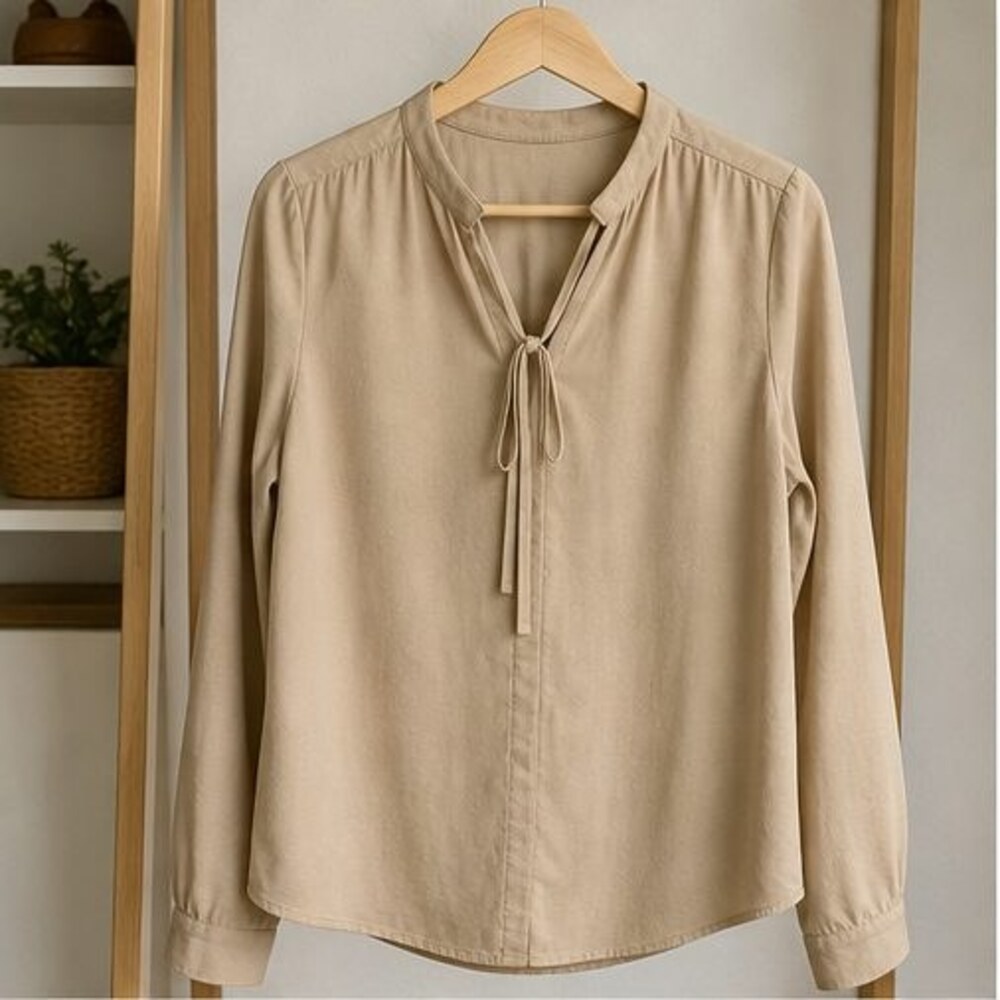 Sand Peplum Top
